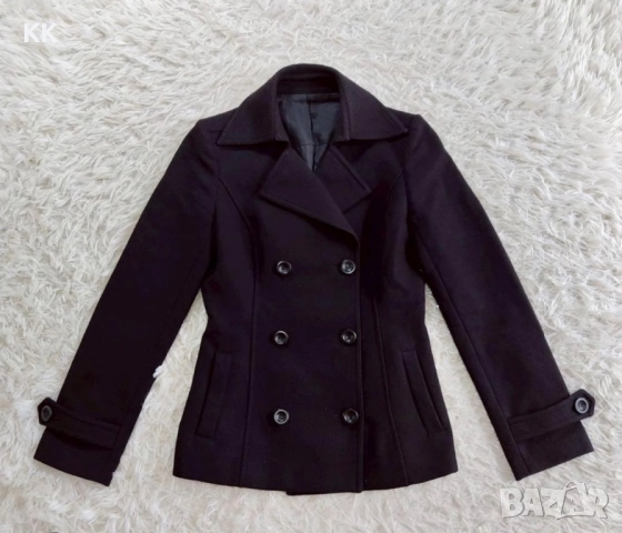 Елегантно Черно палто , снимка 3 - Палта, манта - 52128723