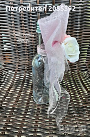 Декокирано шишенце за кръщене/сватба, снимка 7 - Подаръци за сватба - 37893940