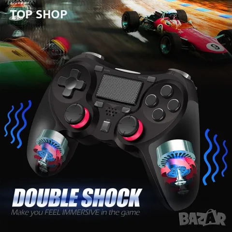 Джойстик -Безжичен контролер TERIOS, съвместим с PS4/PS4 Pro/PS4 Slim, снимка 6 - Аксесоари - 48622140