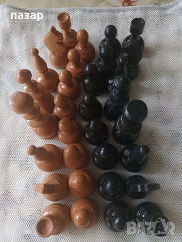 Дървен комплект за шах струговани големи фигури, снимка 4 - Други спортове - 51414912