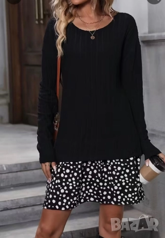 Черна рокля, машинно плетиво