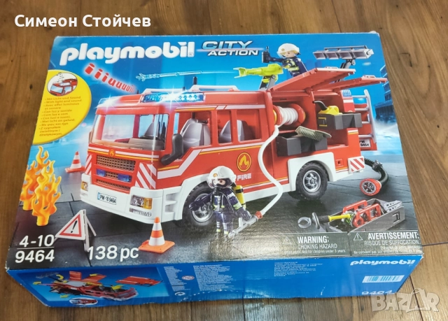 Играчка пожарна на Playmobil 9464, снимка 8 - Конструктори - 52183373