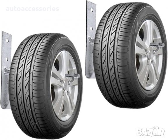 Комплект стойки за автомобилни гуми от 2 броя за стенен монтаж AllRide, снимка 2 - Аксесоари и консумативи - 38778396