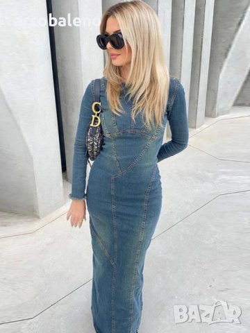 Нова модна дамска ежедневна дънкова рокля, снимка 6 - Рокли - 44052130