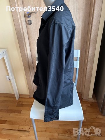 Мъжка черна риза H&M, снимка 5 - Ризи - 43395816