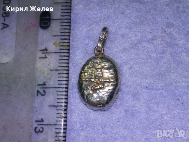 СРЕБЪРЕН АРТ ПЕНДАНТ МЕДАЛЬОН СРЕБРО 925 във ФОРМАТА на КАФЕЕНО ЗЪРНО ХУДОЖЕСТВЕНА ИЗРАБОТКА 28462, снимка 3 - Колиета, медальони, синджири - 43222751