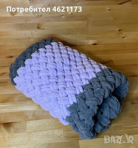 Ръчно плетени одеала от Alize Puffy, снимка 4 - Други - 52031143
