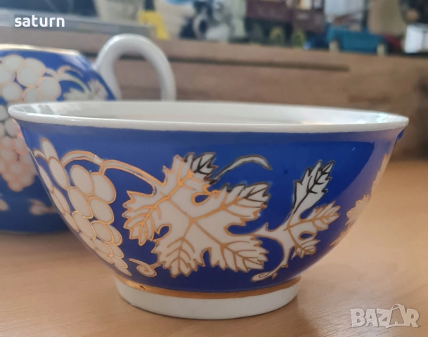 порцеланов сет грозде и злато, снимка 8 - Сервизи - 52391535