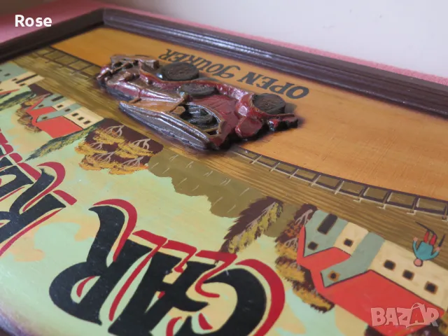 стара картина, Car Rental, релефна,English, снимка 9 - Картини - 49537940