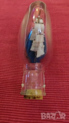 Стар сувенир кораб в бутилка. , снимка 5 - Колекции - 39563956