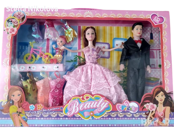 Семейство Барби с гардероб