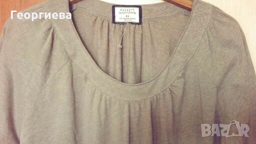 Фина бежова блуза 🍀👚46 - XL🍀👚арт.546, снимка 3 - Блузи с дълъг ръкав и пуловери - 28247719
