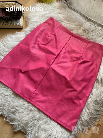 Нова кожена розова пола, снимка 3 - Поли - 43271727