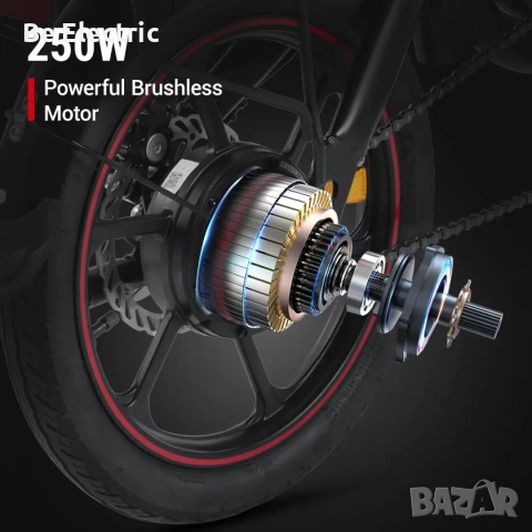 НОВО!!! Електрически Велосипед DYU D3F 250W 36V/10Ah, снимка 4 - Велосипеди - 53072194