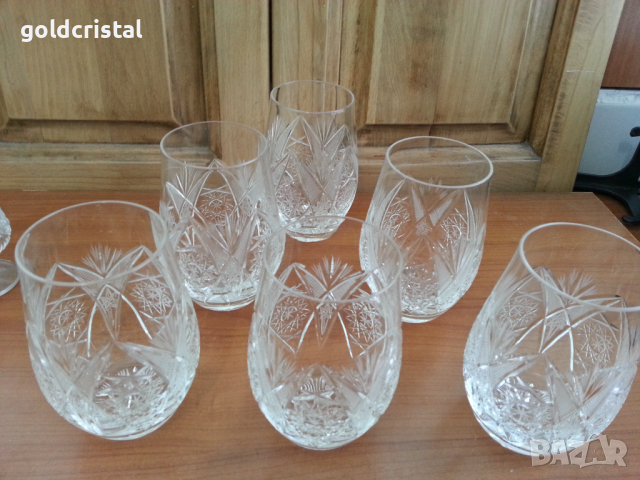 Кристални чаши, снимка 17 - Антикварни и старинни предмети - 35858464
