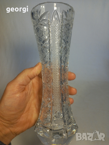 кристална ваза фасетирана , снимка 3 - Вази - 44933748