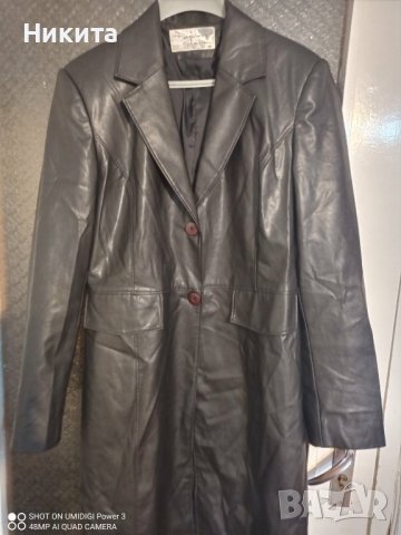 кожено яке до коляното-38 размер, снимка 2 - Якета - 43352129