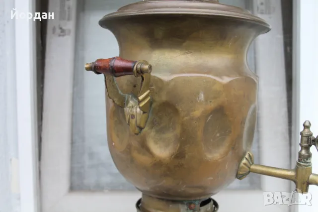 Стар месингов самовар, снимка 7 - Антикварни и старинни предмети - 49636869