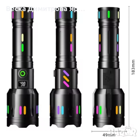 Фенер от алуминиева сплав с мощна светлина, снимка 8 - Други - 52774511