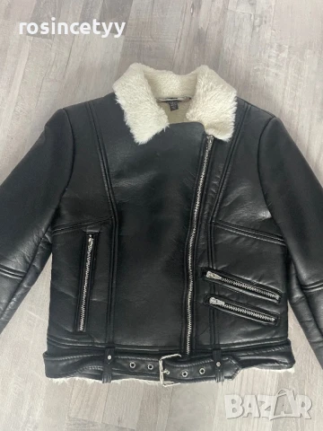 зимно кожено яке, снимка 2 - Якета - 51081111