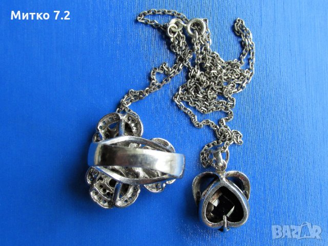 Сребърен медальон и пръстен, снимка 9 - Бижутерийни комплекти - 28024388