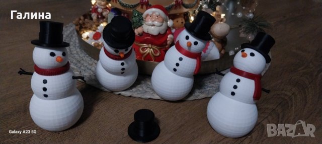 Декоративен снежен човек, снимка 4 - Декорация за дома - 43158789