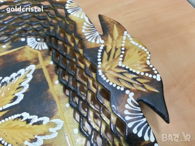 Стар дървен поднос дърворезба , снимка 5 - Антикварни и старинни предмети - 49875038