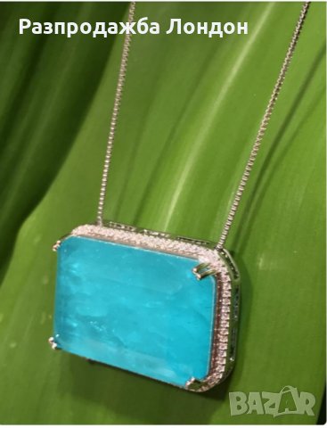 Висулка от лабораторен Paraba tuormalin, снимка 6 - Колиета, медальони, синджири - 33191506