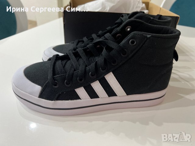 Нови оригинални кецове Adidas 39,3 номер бели и черни, снимка 13 - Кецове - 38299282