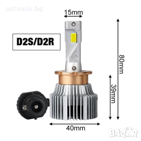 D2S/D2R LED xenon крушки, 70 W, 12000 LM, Canbus D-series, комплект, снимка 2 - Аксесоари и консумативи - 43203536