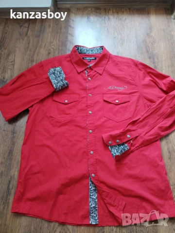 Ed Hardy - страхотна мъжка риза 2XL КАТО НОВА , снимка 7 - Ризи - 51118448