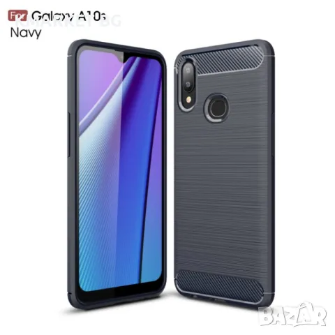 Samsung Galaxy A10s Удароустойчив Carbon Fiber Калъф и Протектор, снимка 3 - Калъфи, кейсове - 48569715