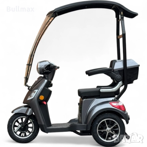  Електрическа триколка Bullmax R1, 1500W, 60V/20Ah, Сива, CE сертификат, снимка 5 - Инвалидни скутери - 52570005