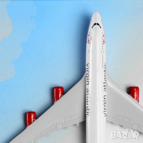 Боинг 747 самолет модел макет Virgin Atlantic метален B747, снимка 5 - Колекции - 27648633