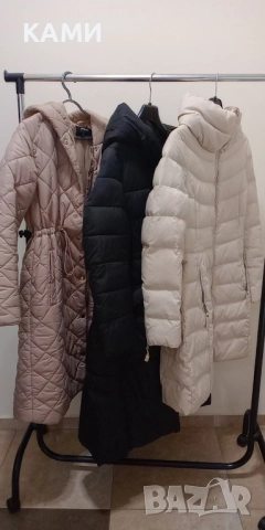 Дамско дълго зимно яке Benetton/бежаво, снимка 2 - Якета - 52034928