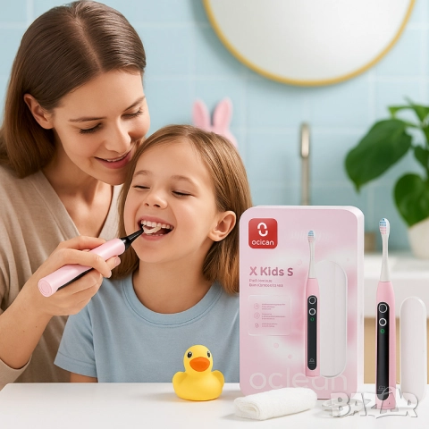 Електрическа четка за зъби Oclean X Kids Set, 1бp. накрайник, Калъф, снимка 3 - Друга електроника - 51947919