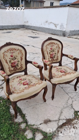 Кресла антикварни махагон 2бр., снимка 2 - Дивани и мека мебел - 52455280