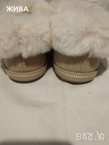 SKECMERS - Дамски пантофи цвят "слонова кост", снимка 6 - Пантофи - 53430286