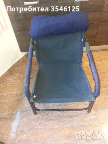 Метален шезлонг с допълнителна възглавница, снимка 1