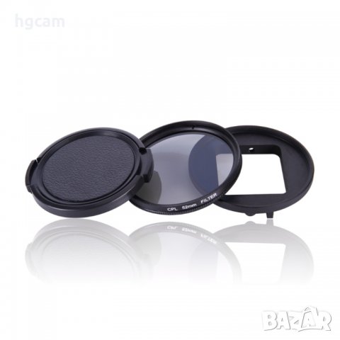 CPL филтър 52mm за GoPro Hero 5/6/7/New(2018) + Адаптер + Капаче, снимка 2 - Обективи и филтри - 27783553
