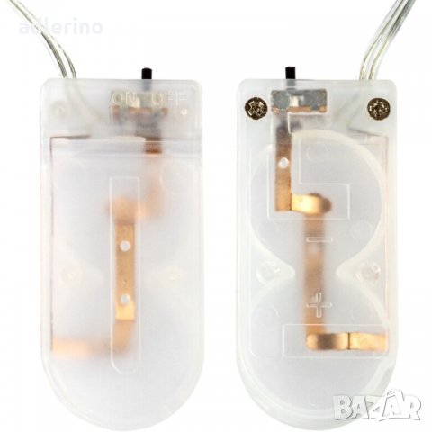 10 броя 25 LED светлинна жичка, батерии, студено бяло, Коледна декорация, украса, снимка 4 - Лед осветление - 34458853