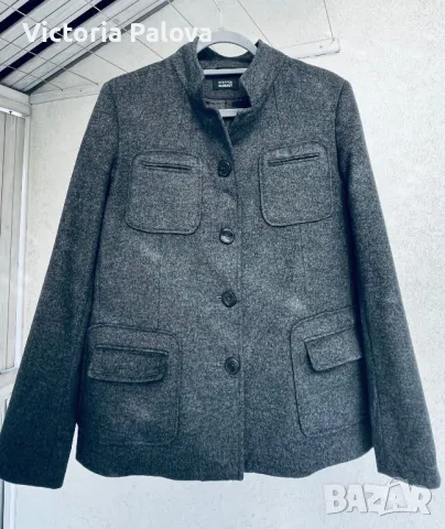 Сиво късо яке/сако STEFFEN SCHRAUT вълна кашмир коприна, снимка 15 - Якета - 47671994