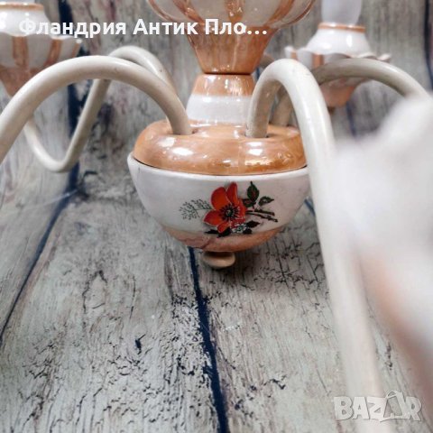 Порцеланов полилей "свещник" , снимка 3 - Полилеи - 43312664