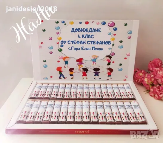 бонбони с дизайн съобразен с темата на празника за бебешка погача, рожден ден, прощъпулник, кръщене , снимка 16 - Други - 47454536