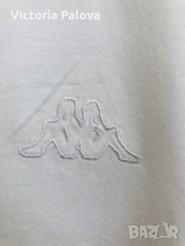 Снежнобяла памучна тениска KAPPA, снимка 4 - Тениски - 28694247