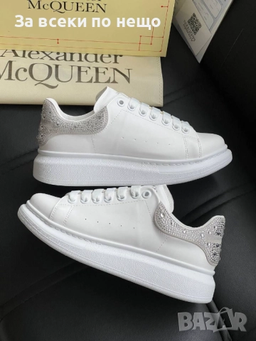 Alexander McQueen Дамски Маратонки С Камъни👟Дамски Спортни Обувки С Кристали Код E1075, снимка 8 - Маратонки - 52316624