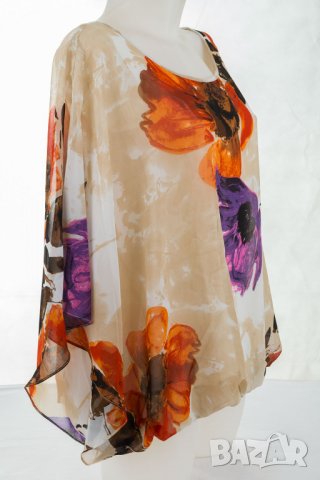 Ефирна лятна цветна дамска блуза марка RVL от L до 2XL, снимка 2 - Корсети, бюстиета, топове - 29018932