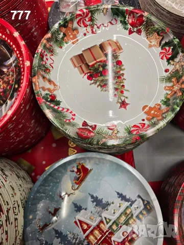 метални коледни подноси табли, снимка 13 - Аксесоари за кухня - 48088767