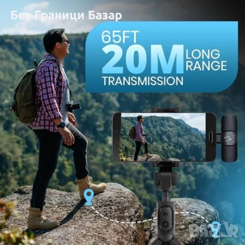 Нов Мини безжичен микрофон за влог, TikTok, Zoom, YouTube, 8 часа, снимка 6 - Микрофони - 51208304