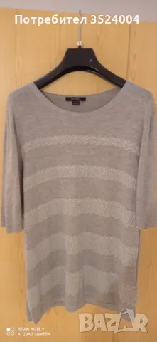 Нов памучен комплект от жилетка и блуза с къс ръкав за зима есен пролет,  на немска фирма , снимка 3 - Блузи с дълъг ръкав и пуловери - 47732068